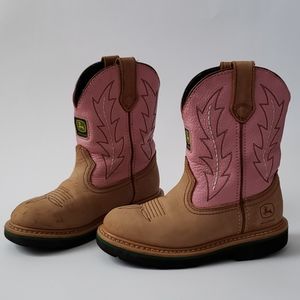 John Deere Pink Western Boots